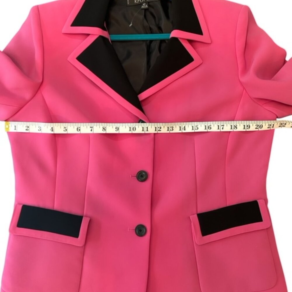 Kasper women's blazer hot pink and black size 16 P - Picture 4 of 6